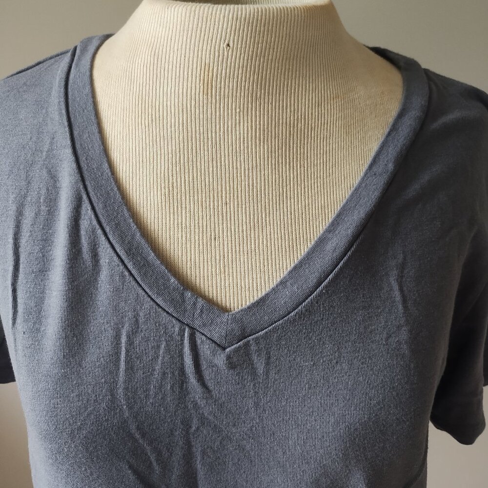 THEORY T-SHIRT - bluish gray cotton blend
